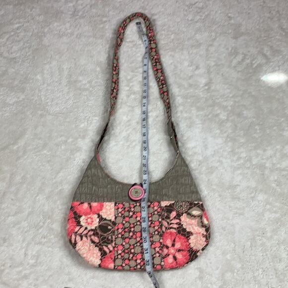 Handmade Reversible quilted pink and grey tote crossover bag - Picture 6 of 9